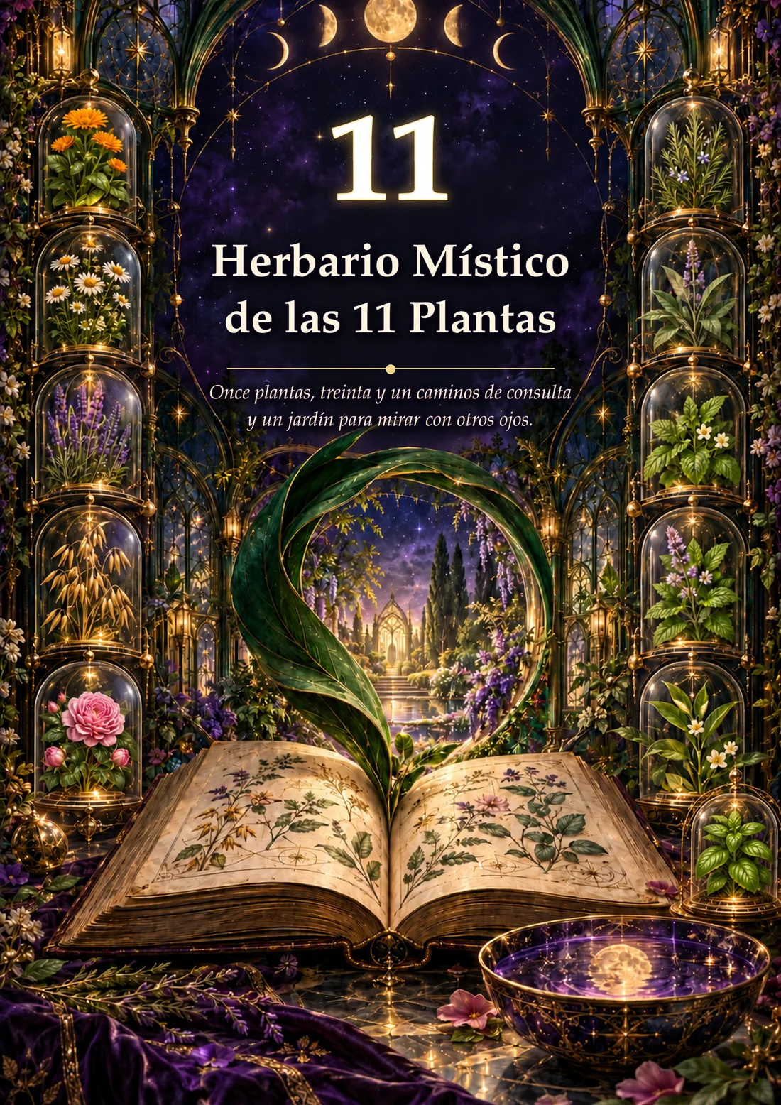 Portada de Herbario Místico de las 11 Plantas